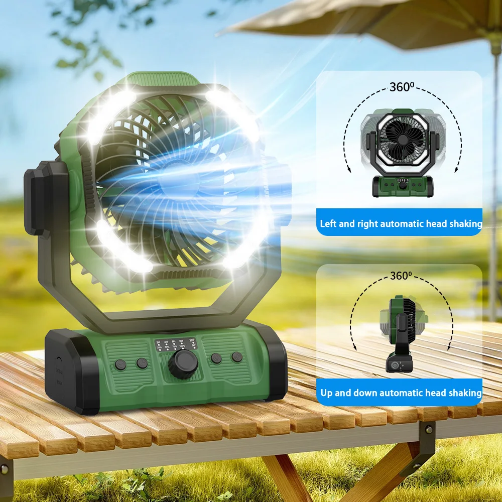 Portable Ceiling Table Outdoor Fan 20000mAh Battery Remote Control USB Rechargeable Desk Fan Camping Fan For Fishing/Tent/Indoor