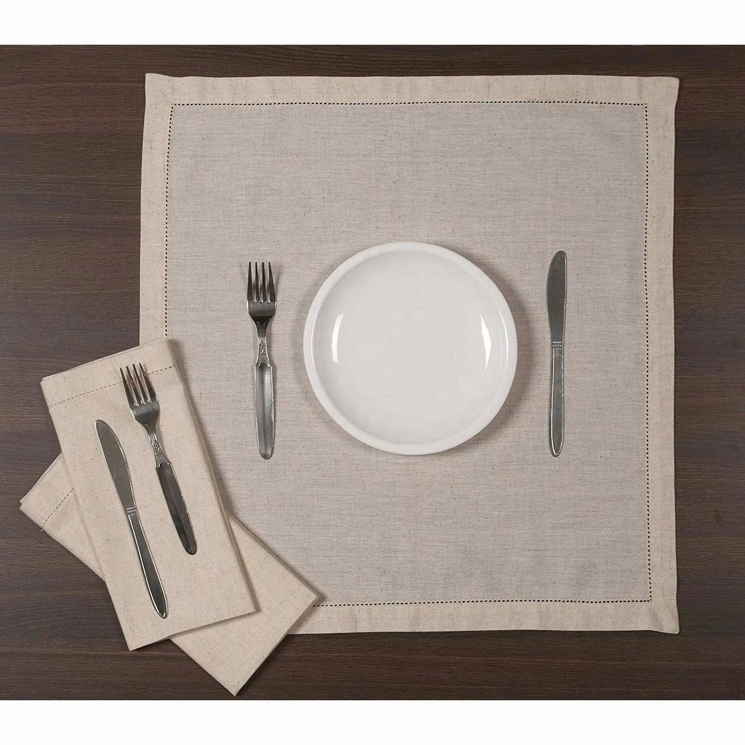 China Supplier Best Selling Wholesale White Napkins Linen Napkin 100% Hand Hemstitch Napkin