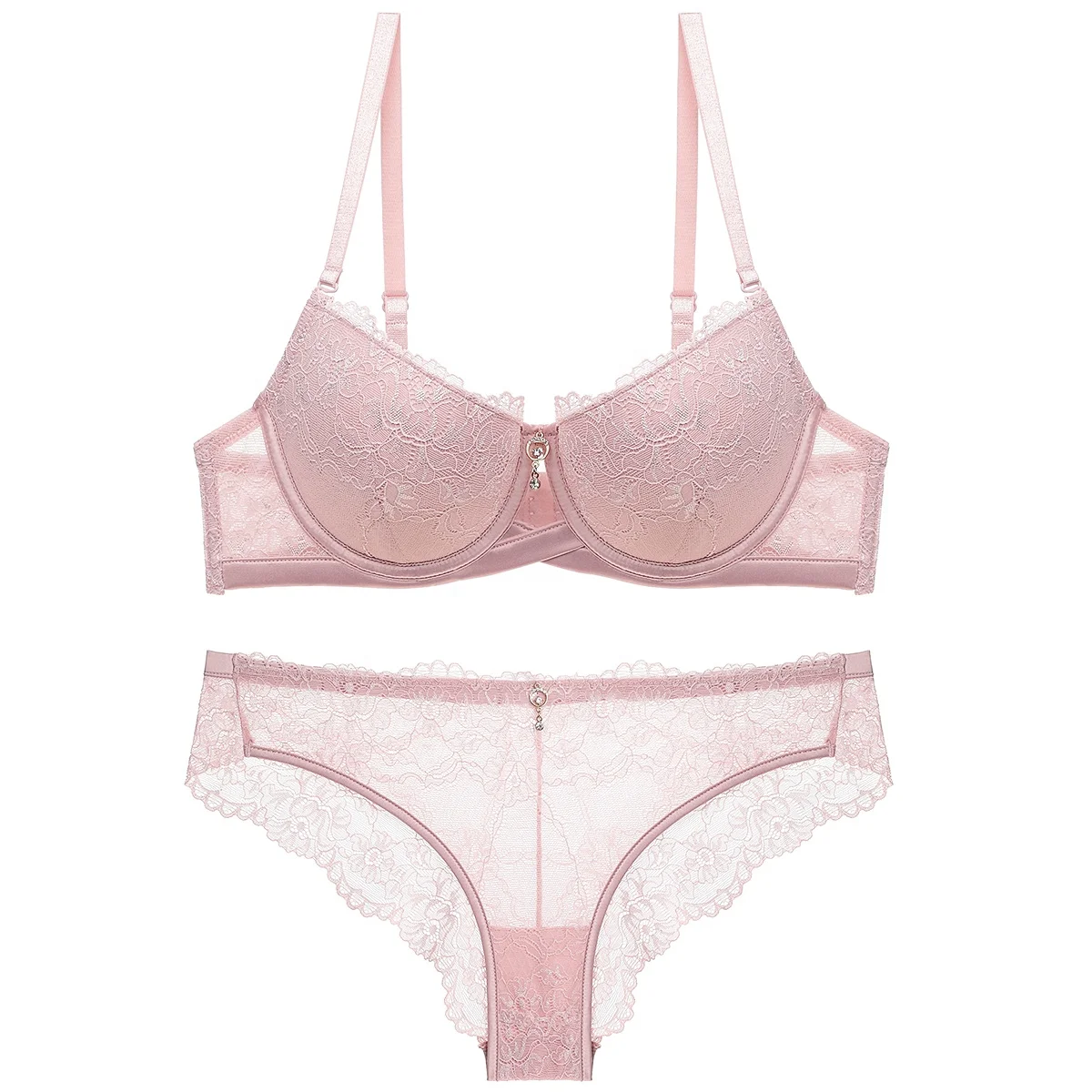 Girls Underwear Sets Push Up Lace Bra Panty Lingerie Women Padded Bralette Young Ladies Sexy Hot Bra &Brief Set