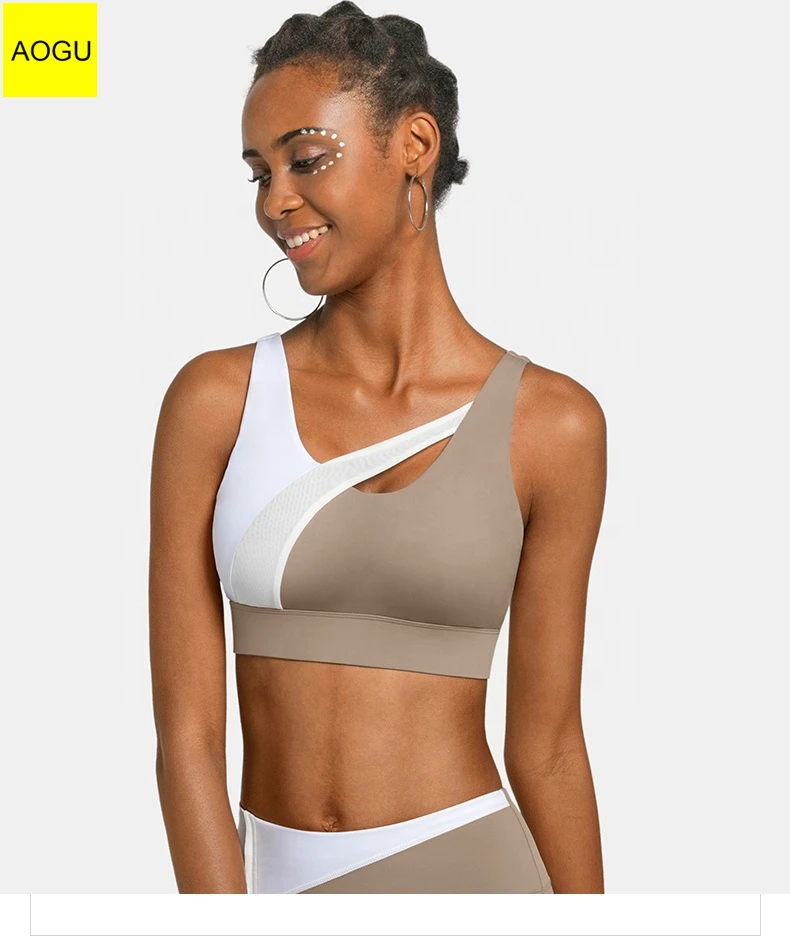 custom logo Fitness training High Impact Adjustable Contrast Color Gym Yoga Women Sports bras