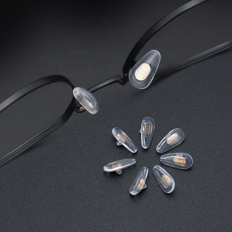 Soft Screw in anti-slip silicone nose pads for optical glasses accessories silicone nose pads