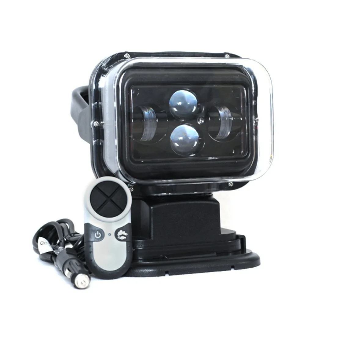 60W Led Marine Search Light Remote Control 360 Degrees Rotating 12V 24V for Boat Fire Truck Car Offroad Outdoor Spotlight