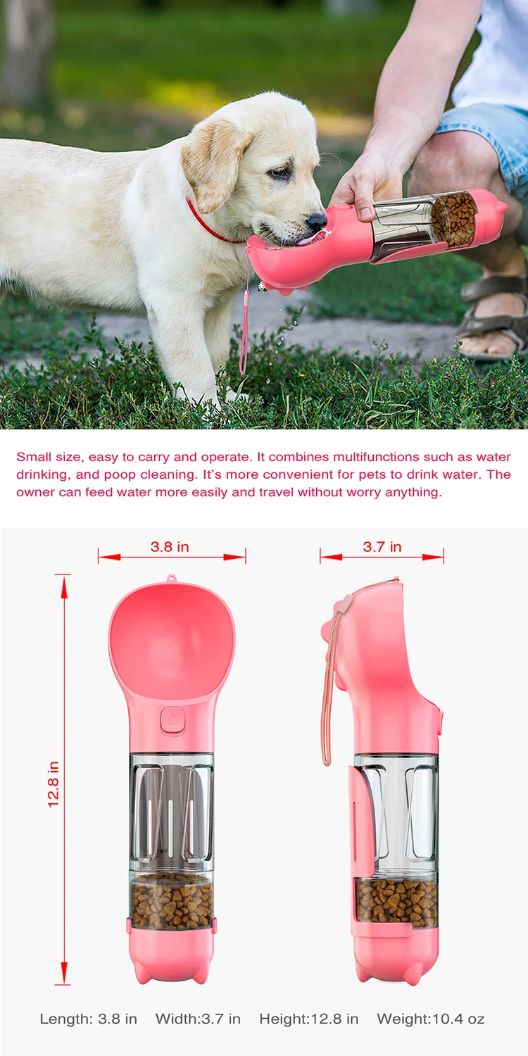 
Amazon Top Seller Food Grade Plastic Outdoor Walking Pet Water Dispenser 