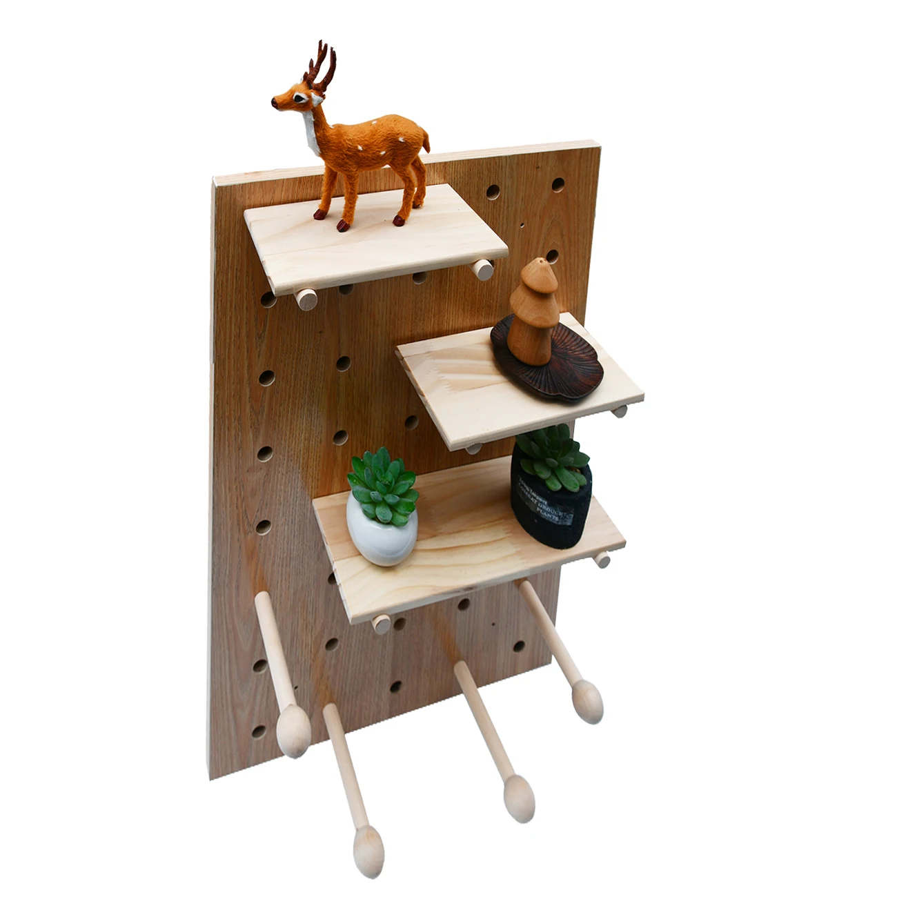 Home Decor & Storage Universal Use Durable Pegboard Wall Shelf Organizer and Storage Separately Usable and Light Assembly