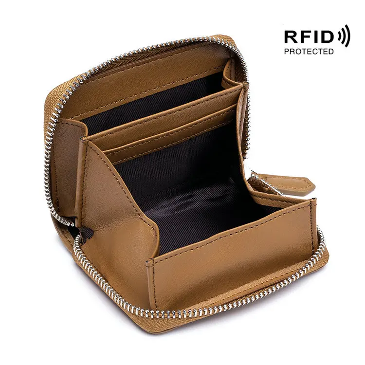 Luxury Genuine Leather Cow Zipper Cute Small Mini Pocket Change Coin Bag Purse Pouch Case Holder For Kid Girl Women