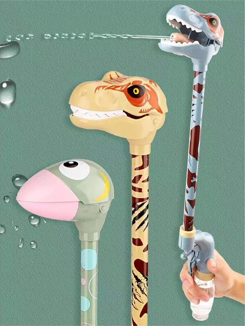 High Quality  Long-necked Animal Summer Water Gun Cartoon Water Sprinkler Outdoor Pool and Water Squirt Toy Gun With Candy