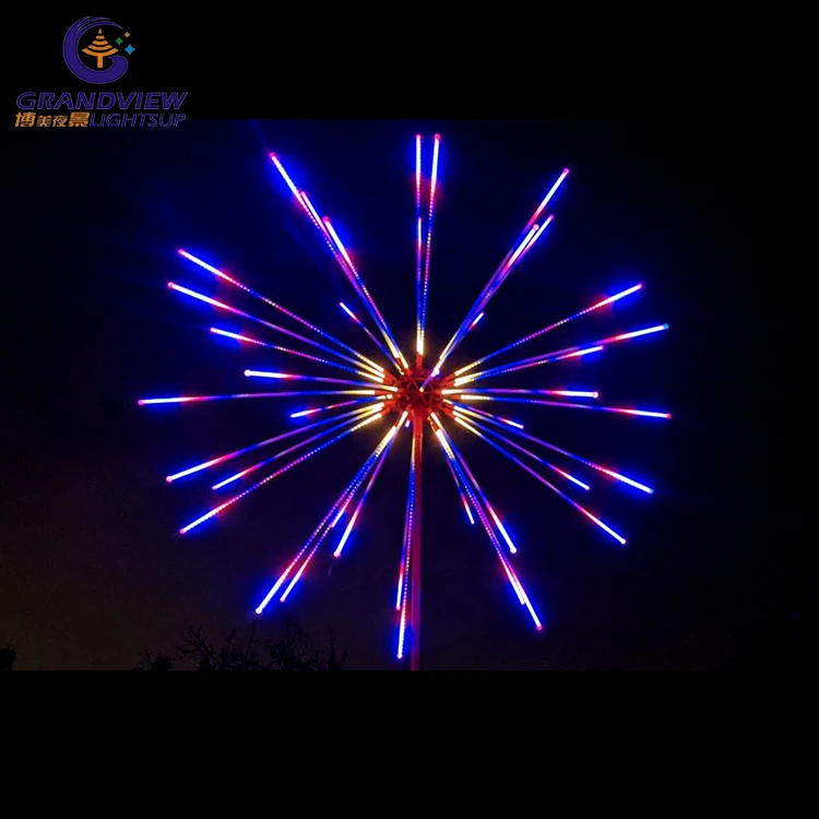 High Quality Christmas decorative supplies Led Outdoor Firework Tree Light