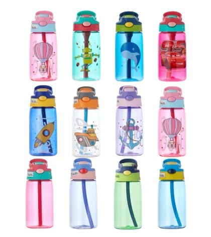 2022 Available kids hiking water bottle  bpa free children plastic drink bottle