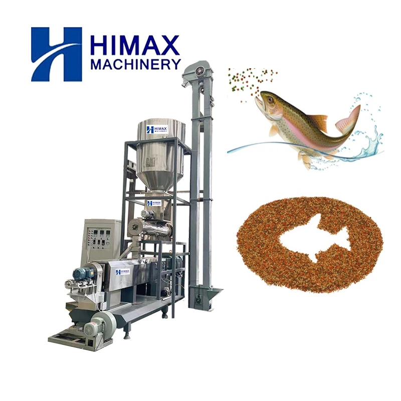1-2T automatic canine animal feed pelletizing  pet food extruder  making machine