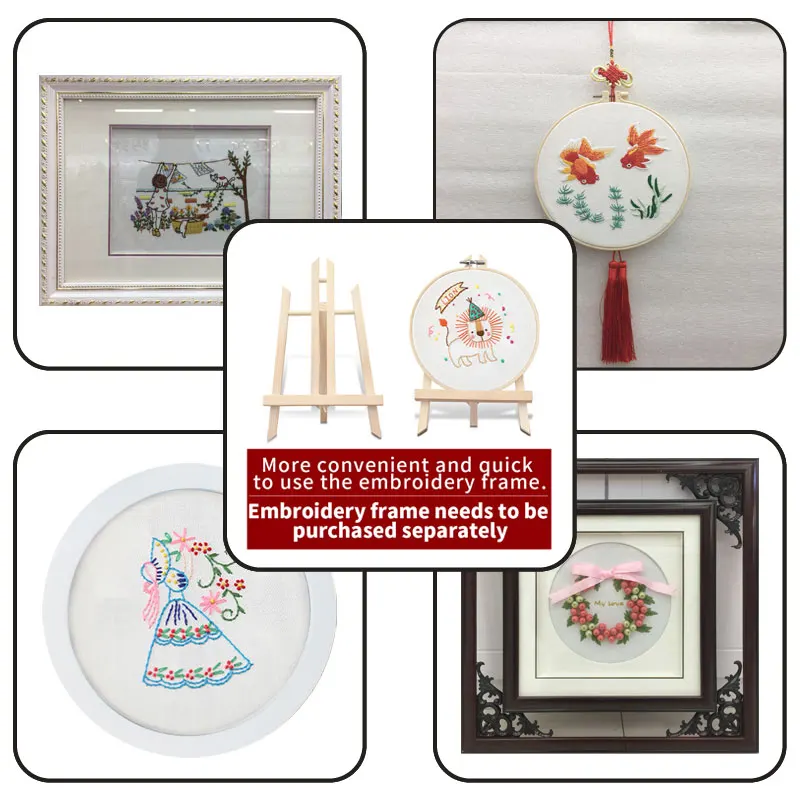 Diy100% Precision Print Cross Stitch Adult Custom Embroidery Organizer