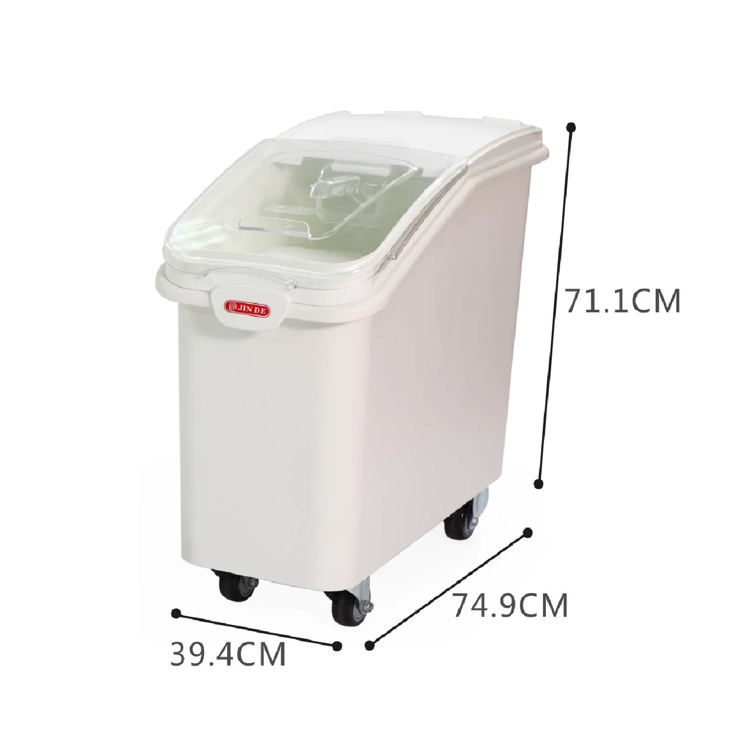 102liters 23gallon Commercial Kitchen Supplies Flour Storage Container Ingredient Bin with Scoop