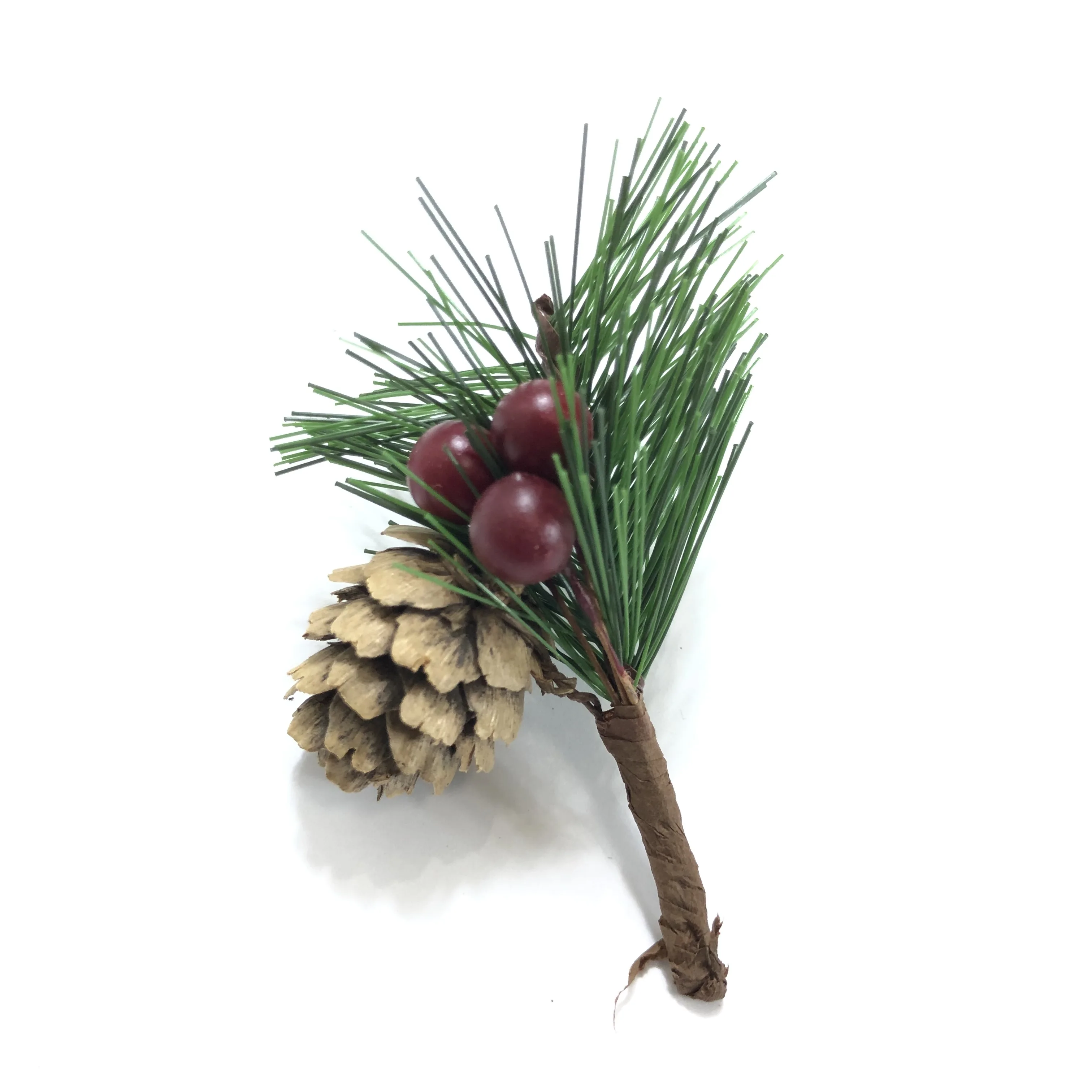 Wholesale high quality Christmas tree decorations supplier of red Christmas fruit Holly leaves pine nut