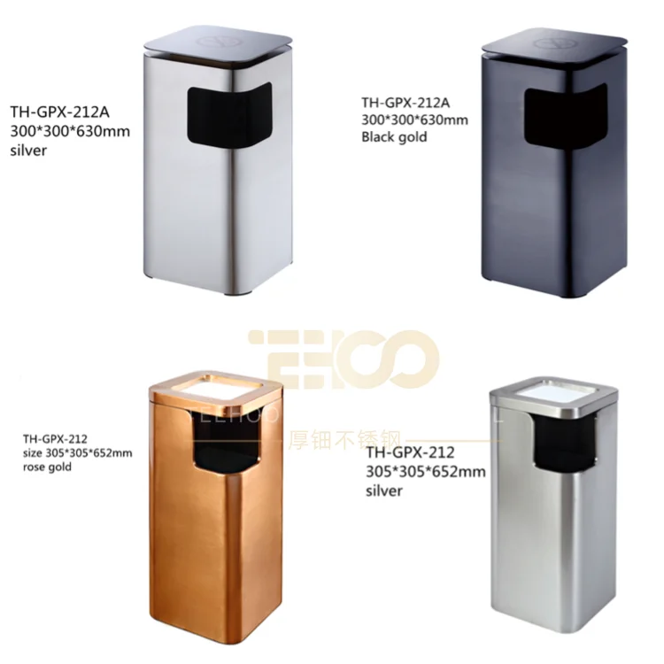 2022 New Style Lobby Trash Cans With Fashionable Designs For 6 Star Hotels Ashtray Bins