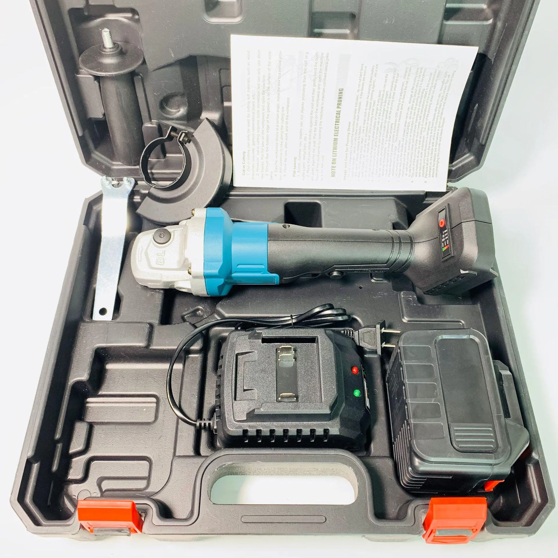 Hot Sell Portable Lithium Brushless Angle Grinder Rechargeable Cordless Electric Angle Grinder Machine For Cutting And Polishing