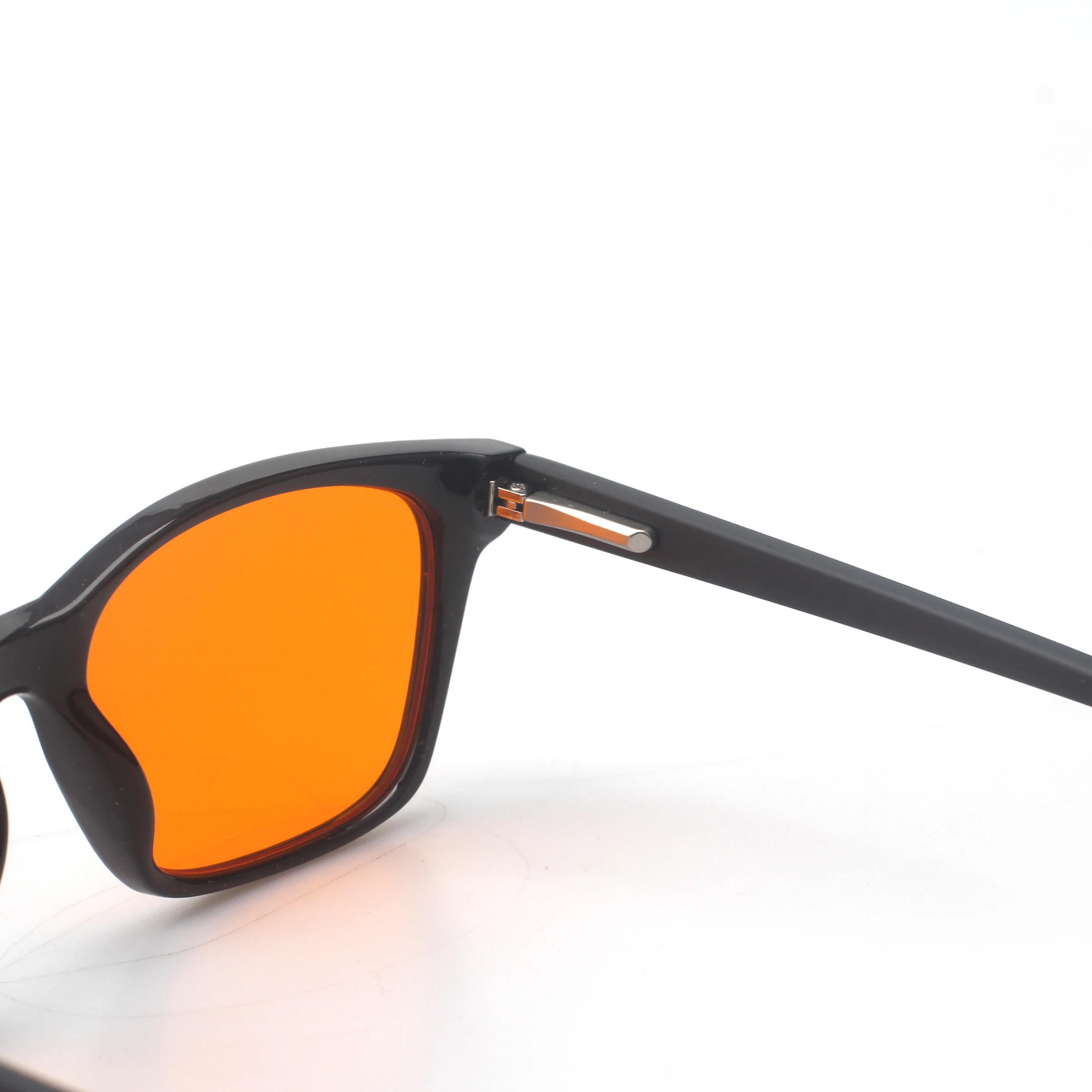 Newest Fashion Classis Square Black Frame Orange Lenses Optical Frames TR90 Material PC Lens Unisex Anti-Blue Light Glasses