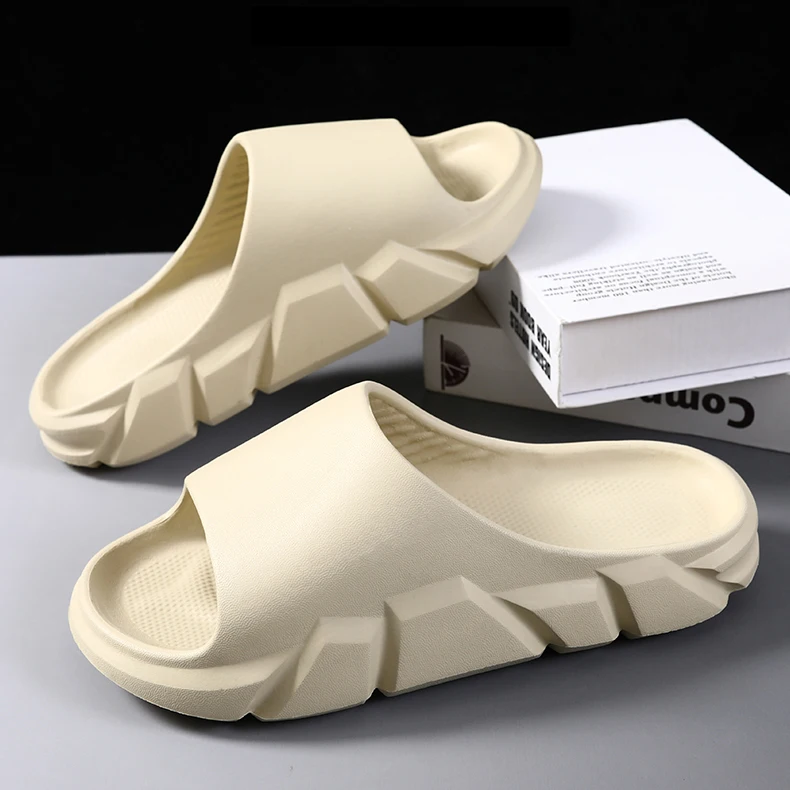 Summer thick platform indoor soft slides slippers mans logo soft eva bathroom sandals custom slippers for men