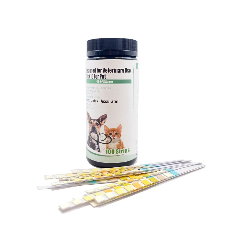 The best Supplier Urine test strips 10 parameters Vet 10 para Pet Urine Reagent Strips for Dogs Cats