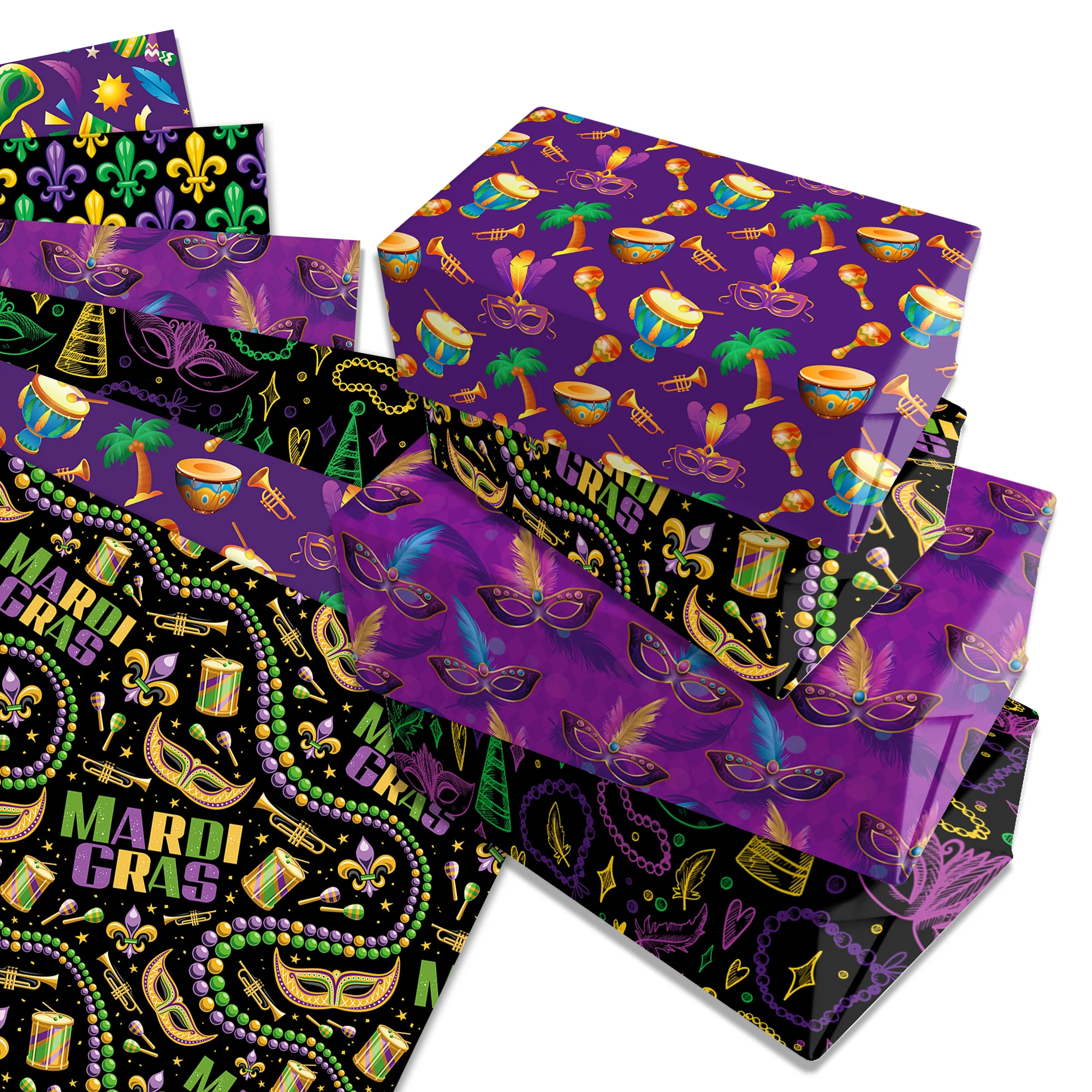 Оберточная бумага Huancai Mardi Gras листы маскарадная подарочная оберточная плоская поделка для творчества принадлежности карнавальных вечеринок