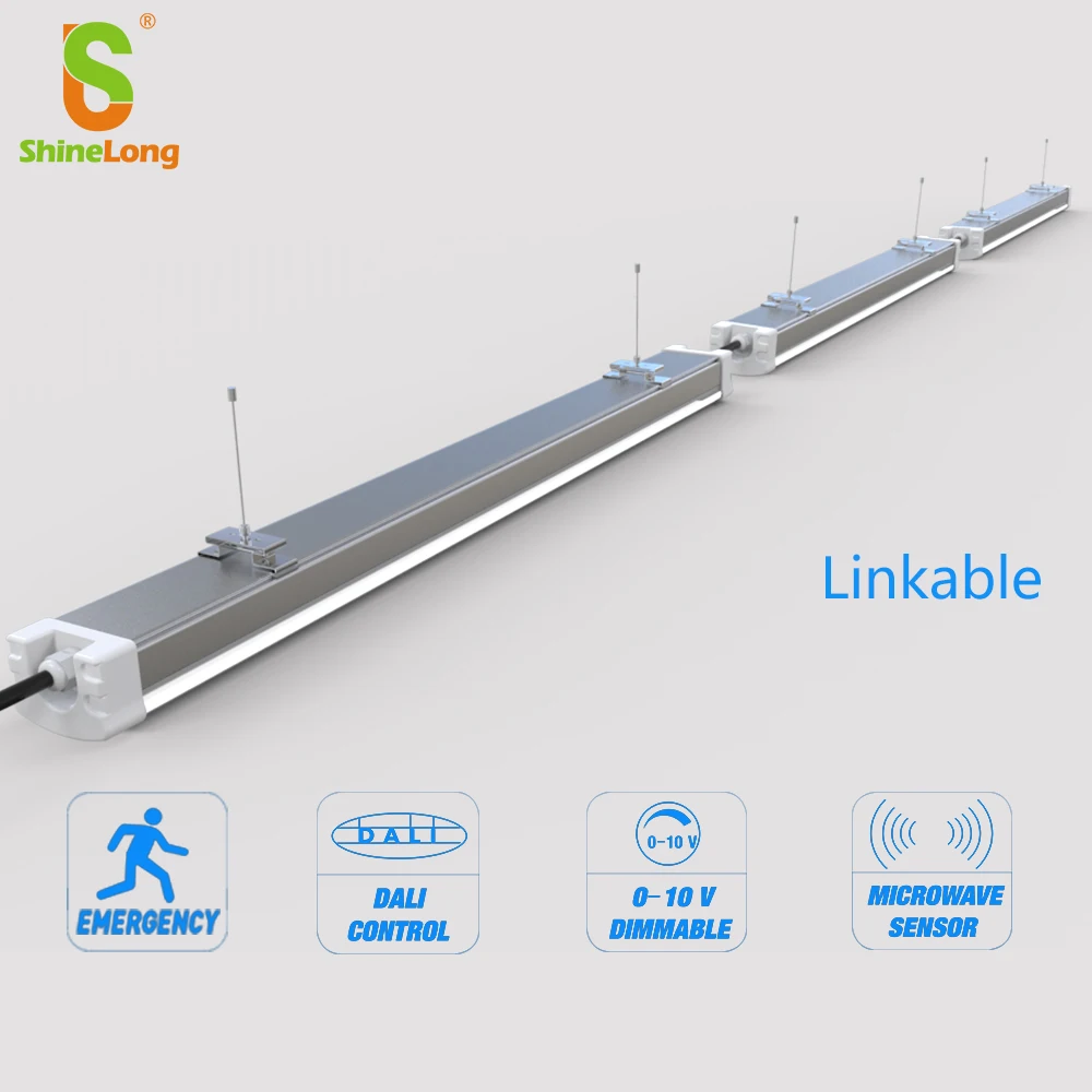 ShineLong 4ft светодиодная Паровая герметичная арматура светильник
