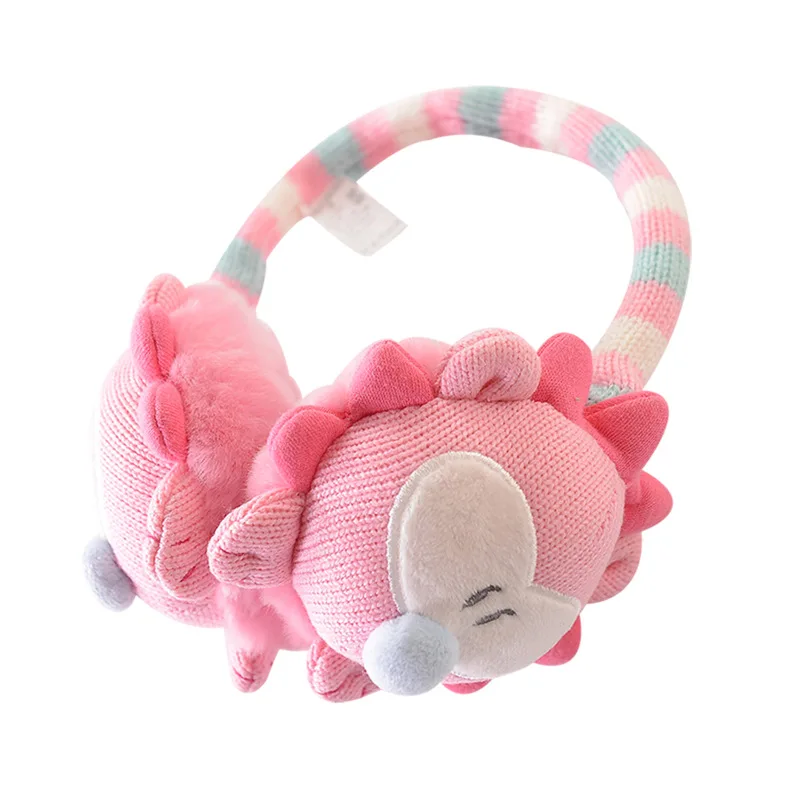 Детские наушники Little hedgehog сохраняют тепло Мультяшные зимние наушники версии для мальчиков и девочек шерстяные наушники-вкладыши