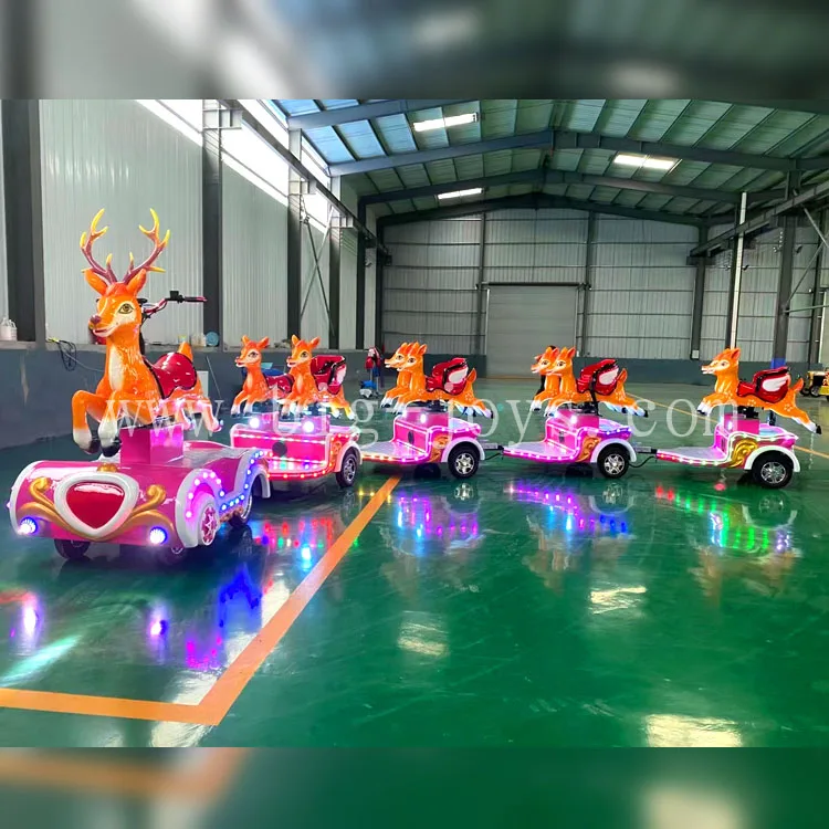 Electric Train Unique Appearance Latest Design Tourist Attraction Sightseeing Amusement Equipment Knight Deer kids ride,hot sell