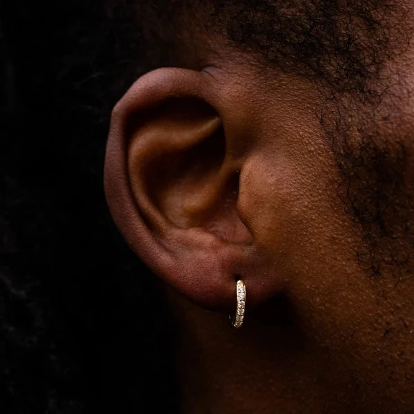 Factory Price High-end Custom Iced out Real S925 Silver 9k 10k 14k 18k Gold Moissanite Diamond Ear Studs Earrings for Men Women