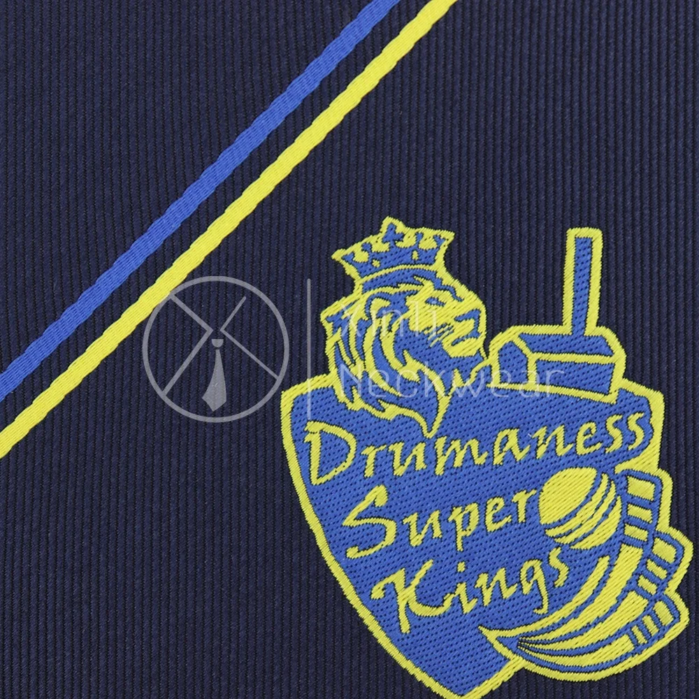 Factory Cheap Polyester Woven Jacquard Men Blue Ties Custom Logo Private Label Manufactures Tie Wholesale
