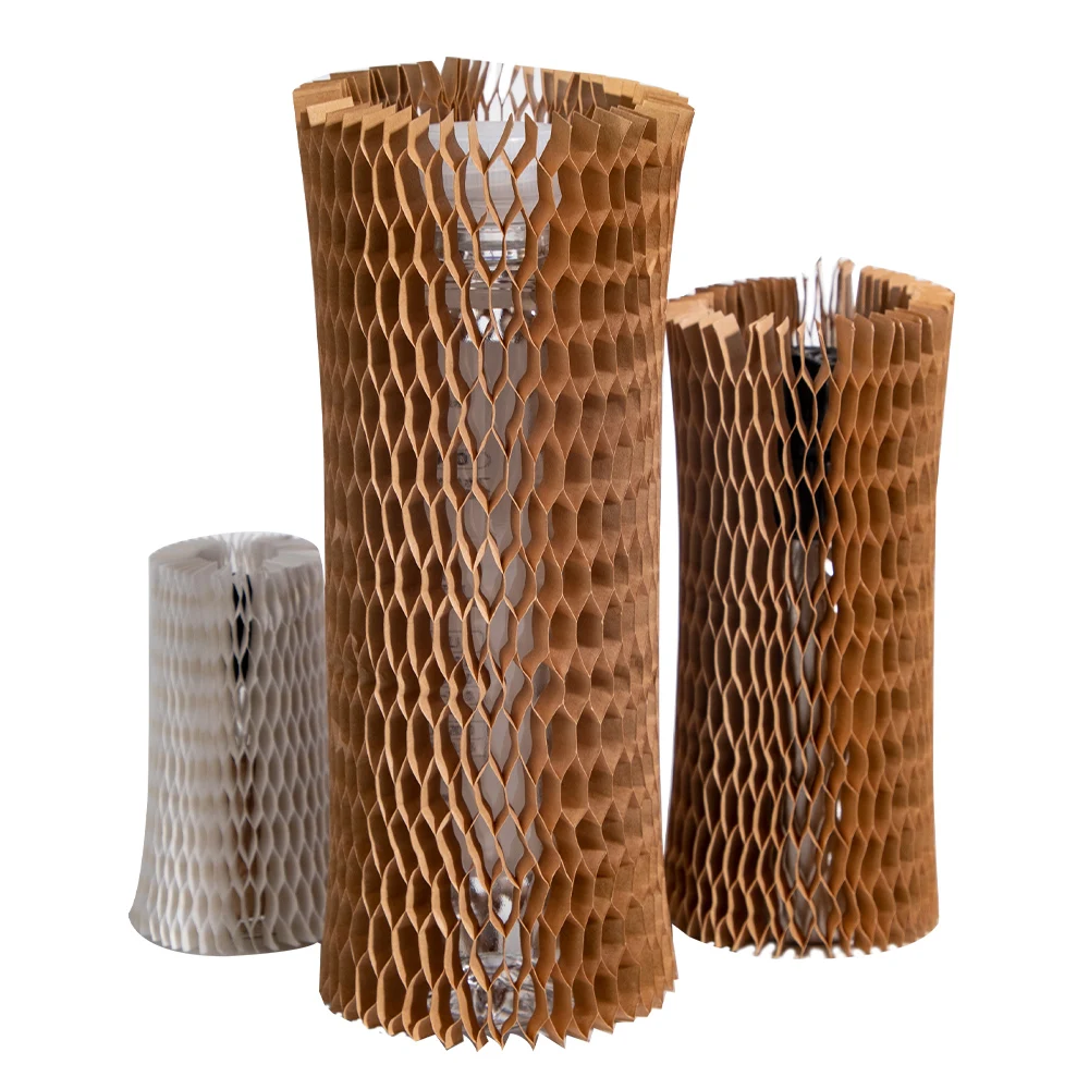 Honeycomb Paper Wine Bottle Protector Sleeves Super Elastic Brown Glassware Protection Net Cover Protective Cushioning Material