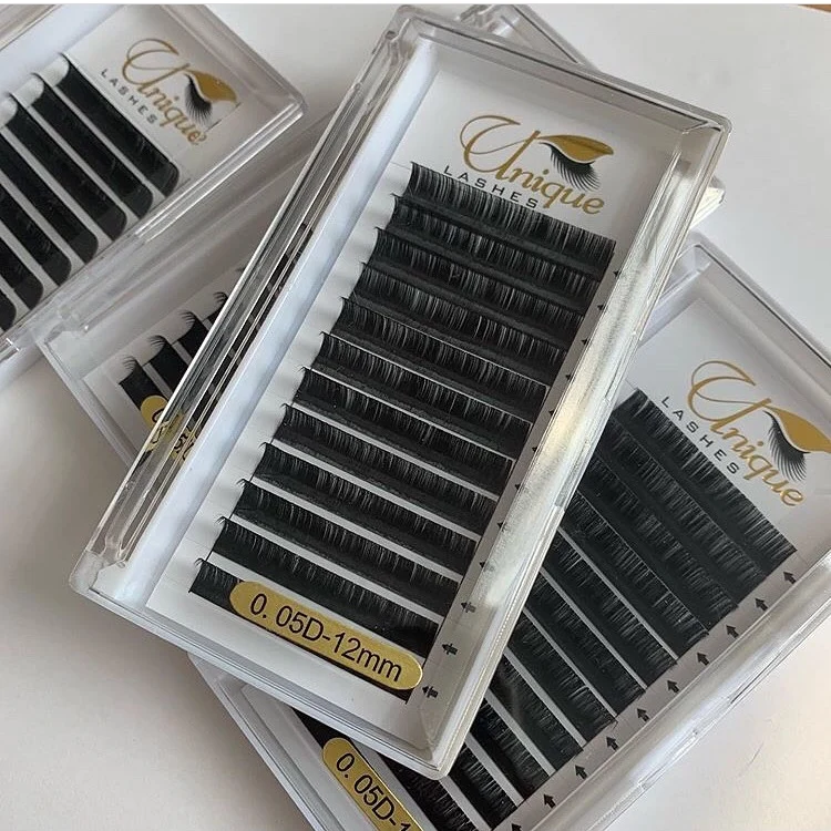 High Quality easy fan eyelash extensions 03 07 05 volume lash C D CC DD curl silk fiber eyelashes
