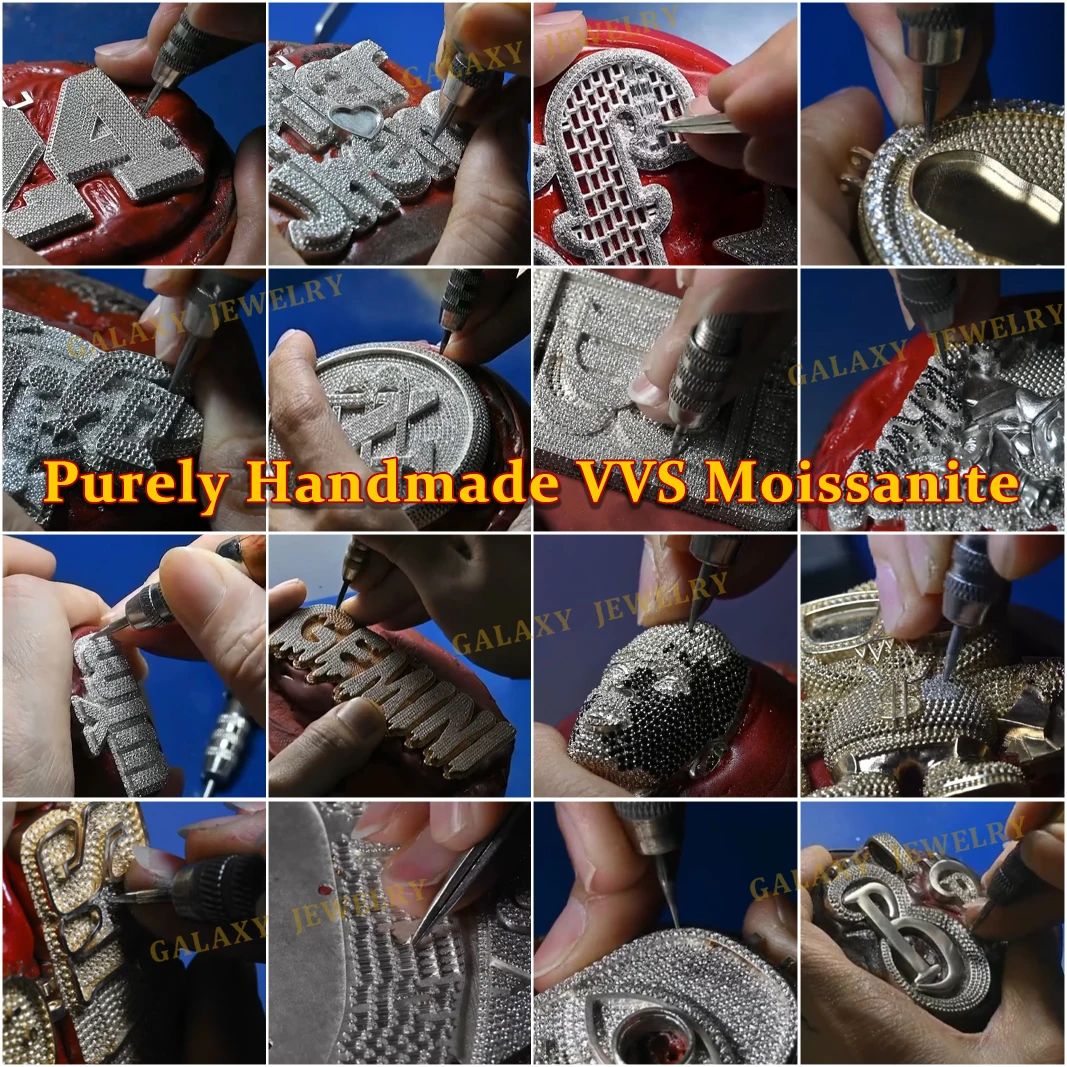 Buss down Custom Pass Diamond Tester Vvs Moissanite Iced Out Bezel Watch Case Men Luxury Watches Bands