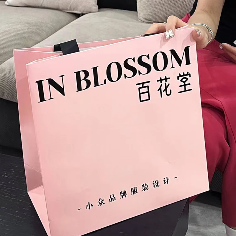 Custom Printed Logo Kraft Paper Bags Recyclable Shopping Clothing Gift Bag Food Take Away Bag With Your Logo