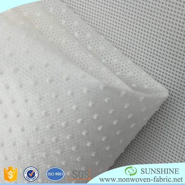 Textiles Waterproof Anti-Slip Mat 100% PP Non-slip Non-Woven Fabric with PVC Silicone Dots for Rugs Slipper Shoes