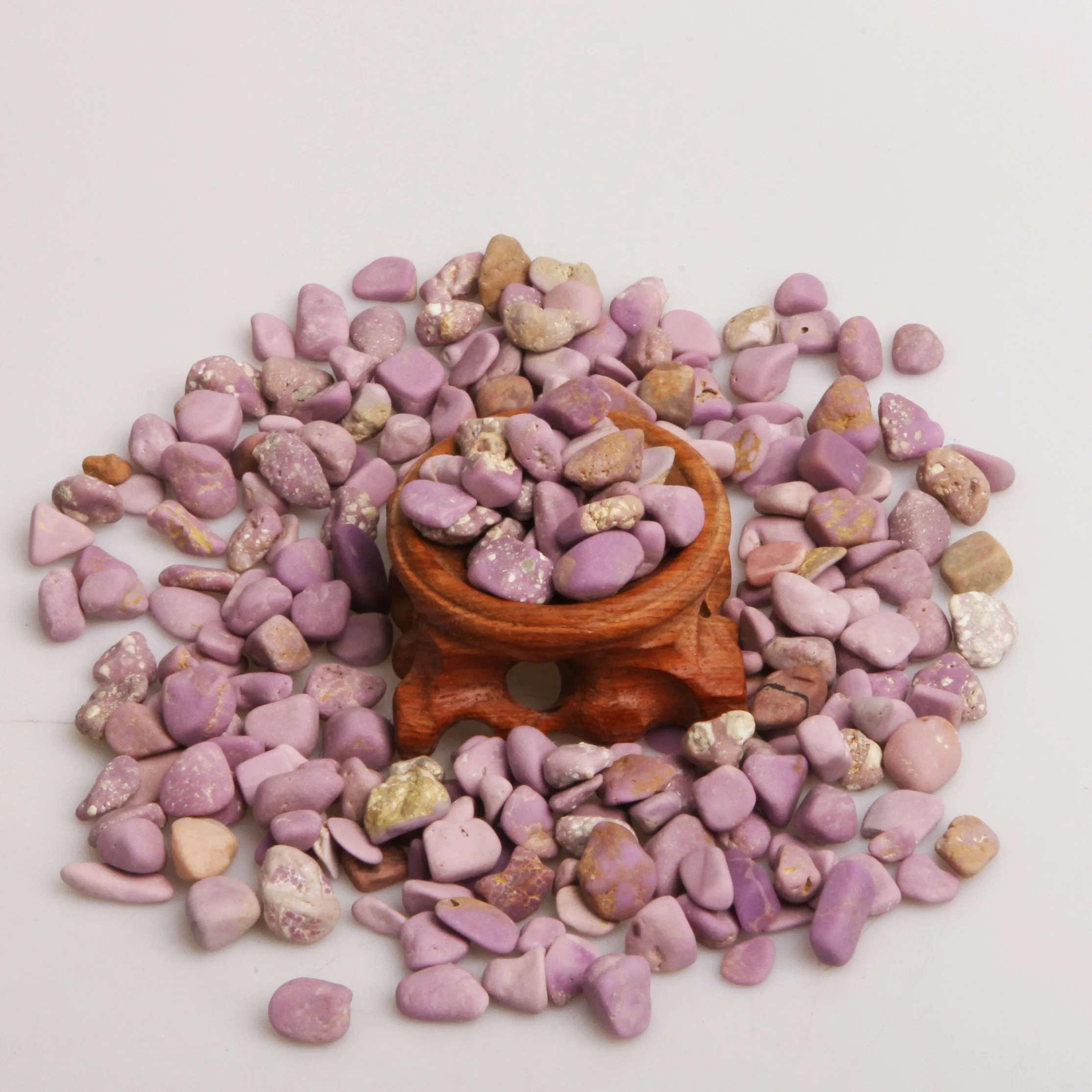 Wholesale natural healing Ziyun mother crystal tumbling gravel stone