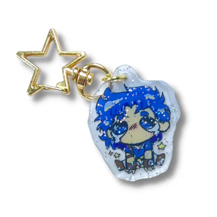 2023Custom Laser Cut Glitter Photo Print Plastic Acrylic Anime Acrylic KeyChain