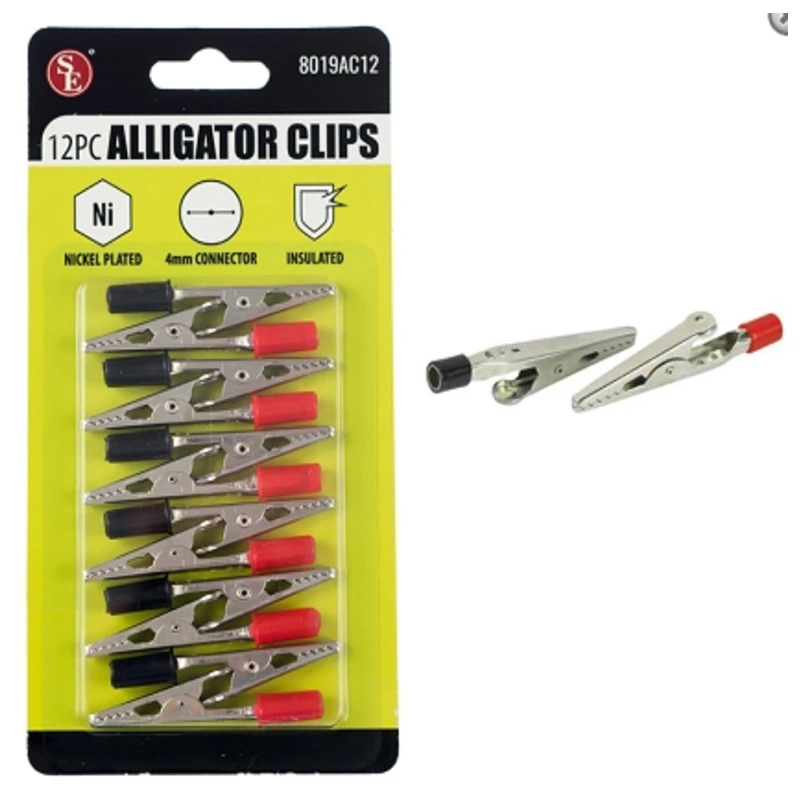 12 шт., Высоковольтный зажим-крокодил из нержавеющей стали для электромобиля, 5 А, 10 А, 30 А