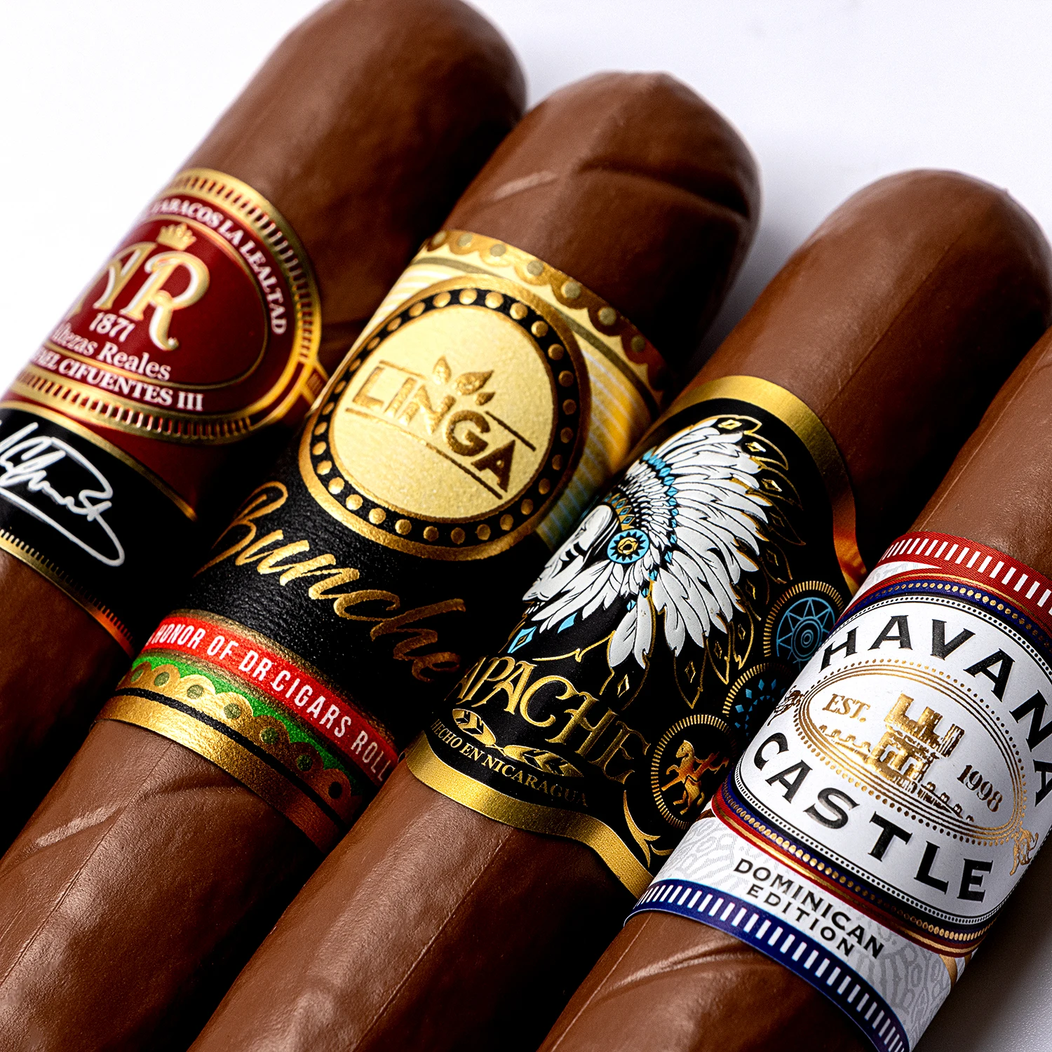 Profession Customized Logo Gold Foil  Packaging Cigar Band Label Green Sticker Custom Cigar Bands Ring Labels For Cigar