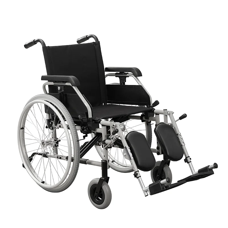Jumao New Design Aluminum Manual Wheelchair with Fire Retardant Nylon Seat and Back