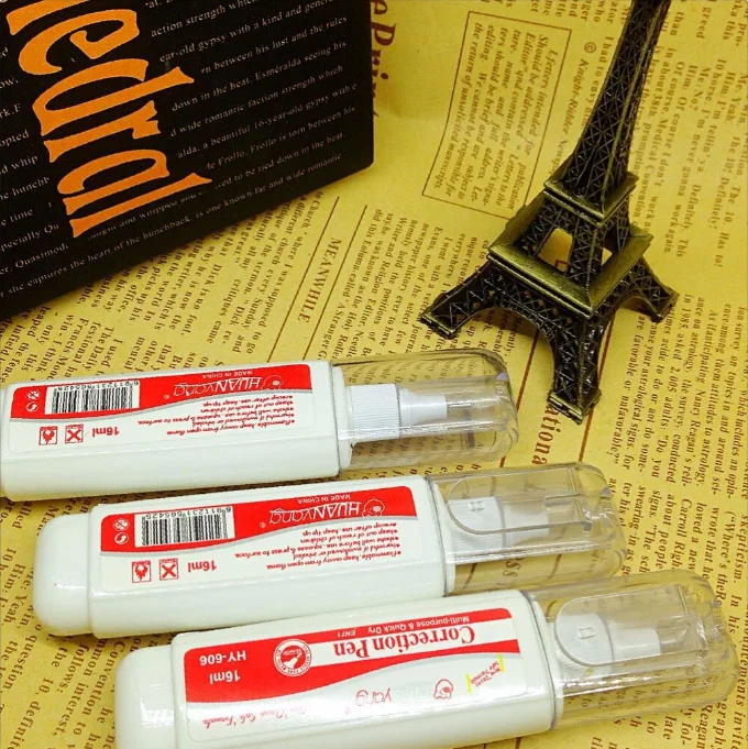 HUANyang wholesale cheap price high quality white 16ml supplies blank pen case