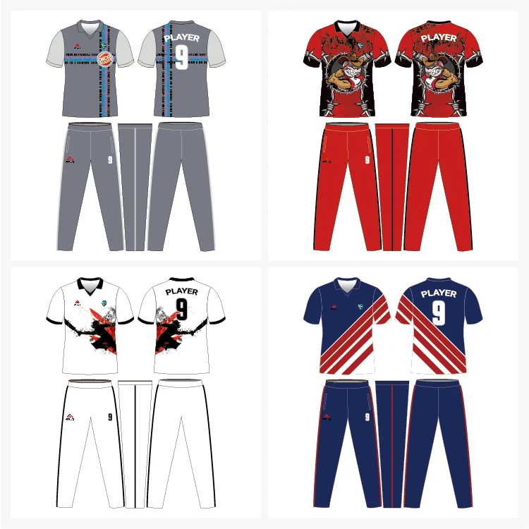 
custom sublimated team cricket t shirts top design full hand australia cricket jersey 