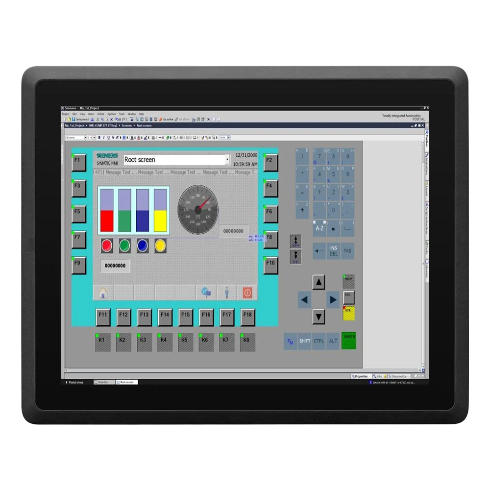 Resistive or capacitive touch screen rs485 fanless enclosure mini computer i3 i5 i7 portable industrial pc all in one