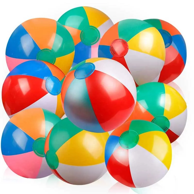 12 inch rainbow beach ball inflatable wasserball phthalate free EN71