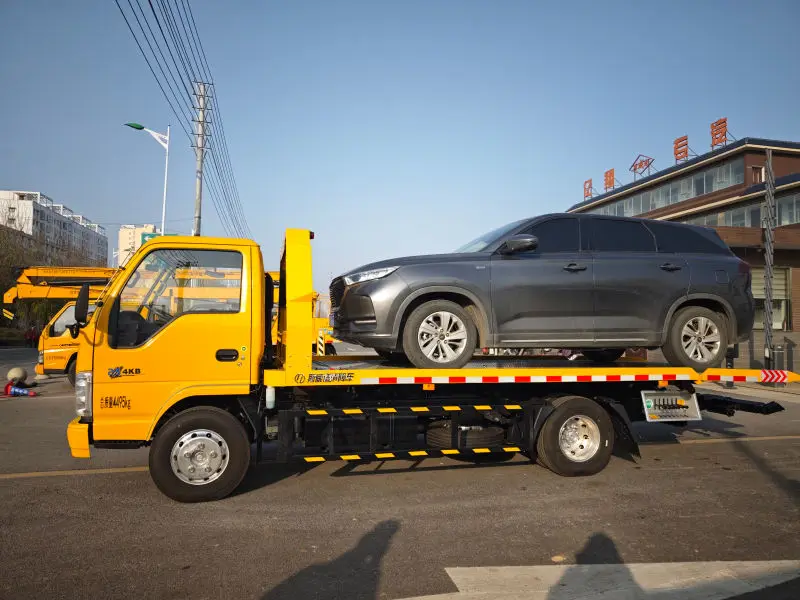 China ISUZU  flatbed wrecker tow truck/2-in-1 car carrier wrecker tow body pickup 8-18 Tons