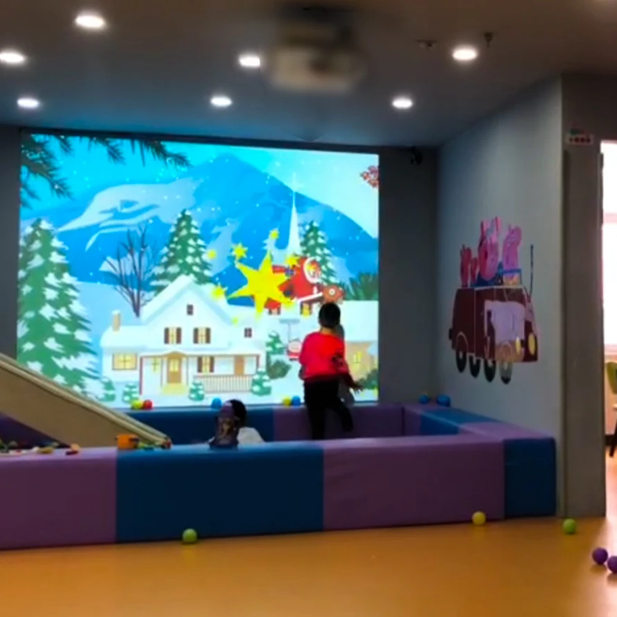 Basic version interactive projection system with crazy ball games, interactive smash wall AR games