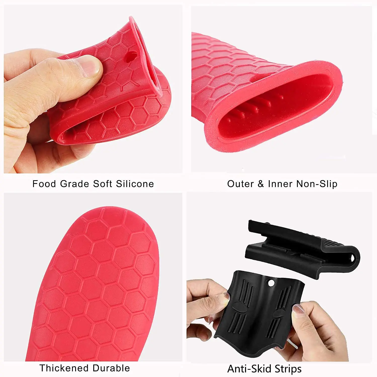 Silicone Hot Handle Holder Sleeve Grip Silicone Pot Handle Covers Cookware handle