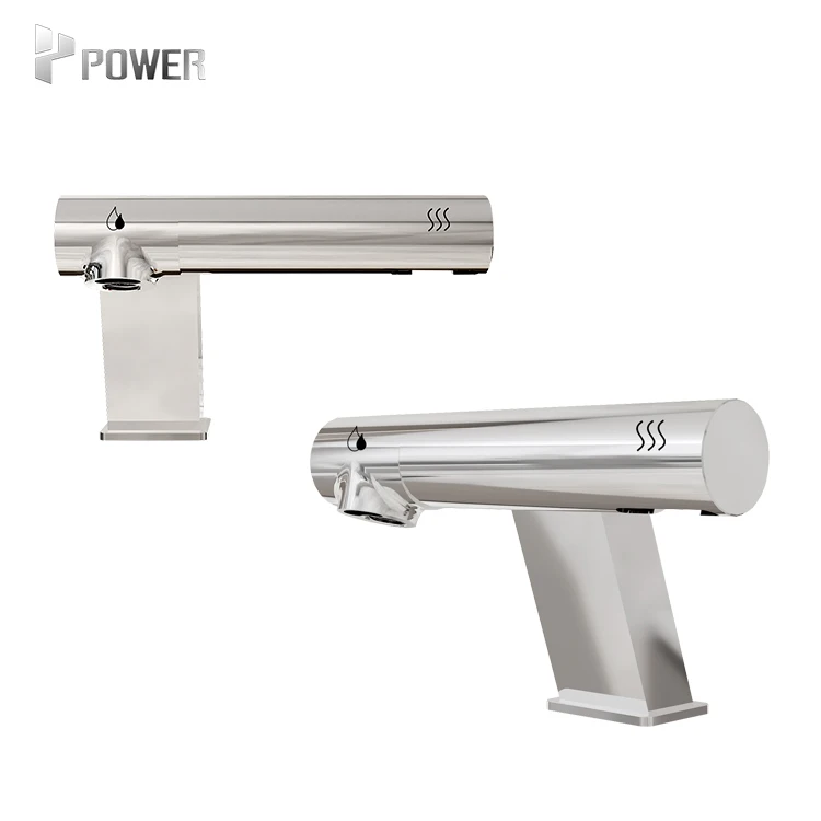 Temperature Control Commercial Kitchen Faucet Dryer Hand Copper Chrome Plated Brass Basin Faucet
