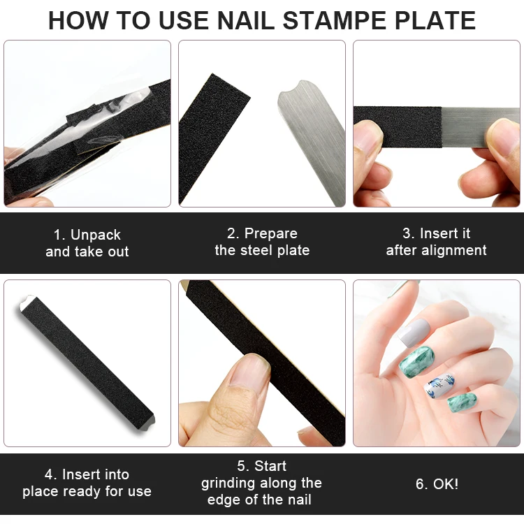 Металлическая пилка для ногтей от производителя, индивидуальная пилка для ногтей из нержавеющей стали, сменные пилки для ногтей, оптовая продажа