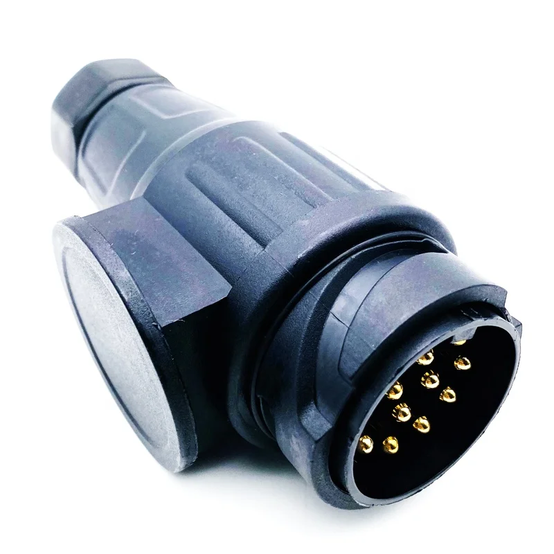 Factory Direct Nylon 12V 13 Pin Core Way Electric Trailer Plug For European Type Vehicles Extension Wire Cable Adapter Socket