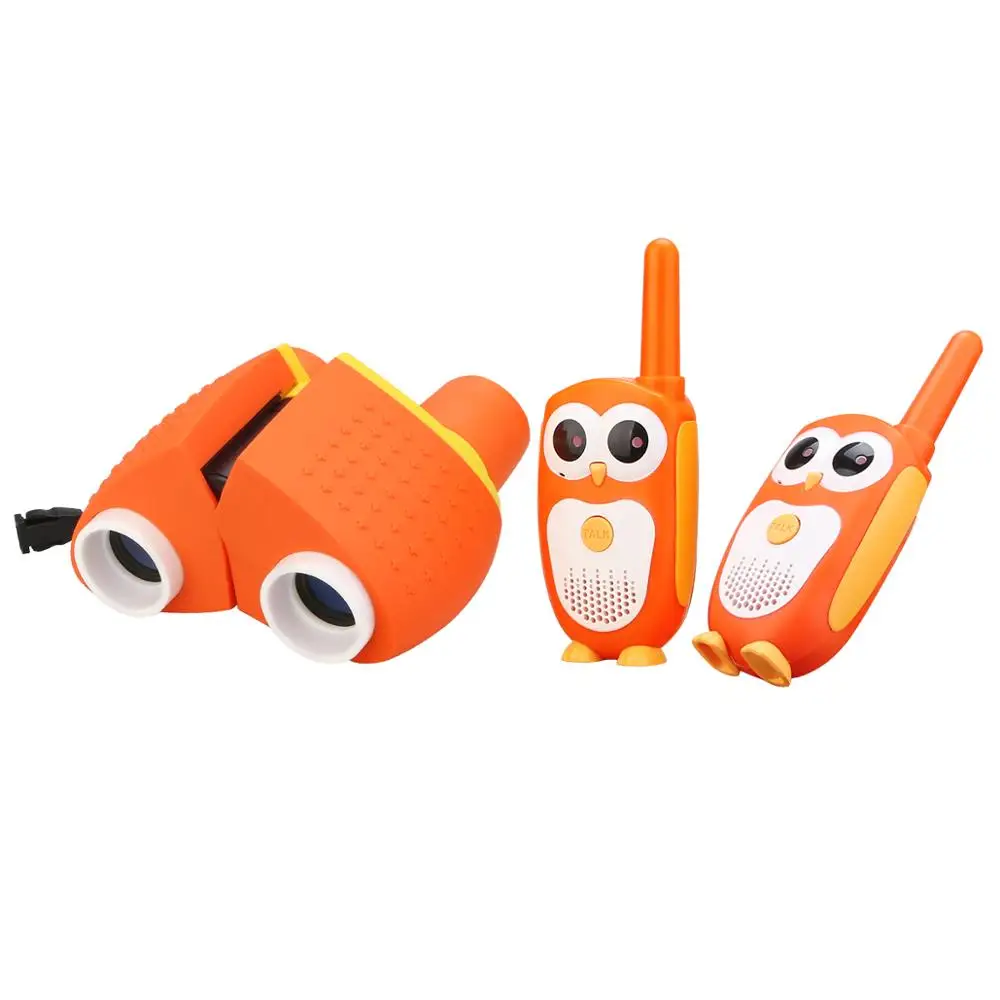 CE ROHS Orange PMR owl License free Walkie Talkie and 6X18 Binoculars kids toys gift set Retevis RT30