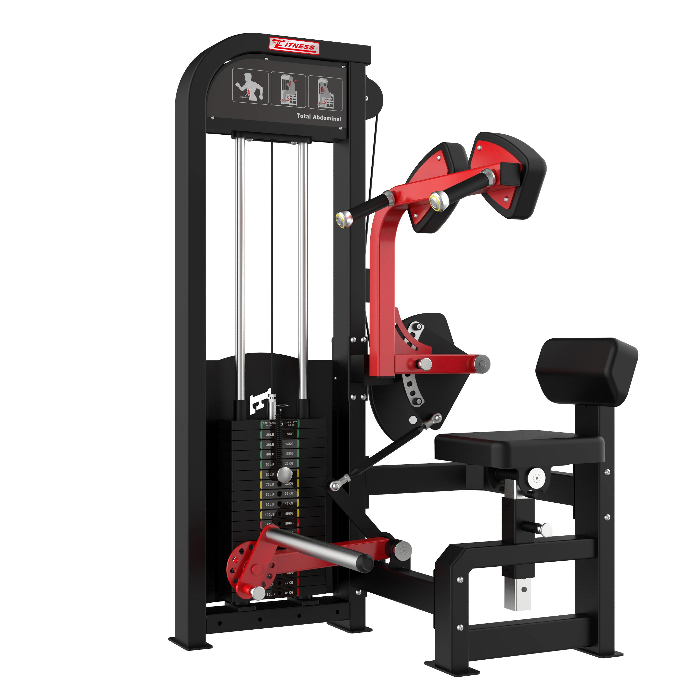 High quality body building exercise pin loaded Commercial gym equipment TZ G-5015 Total Abdominal