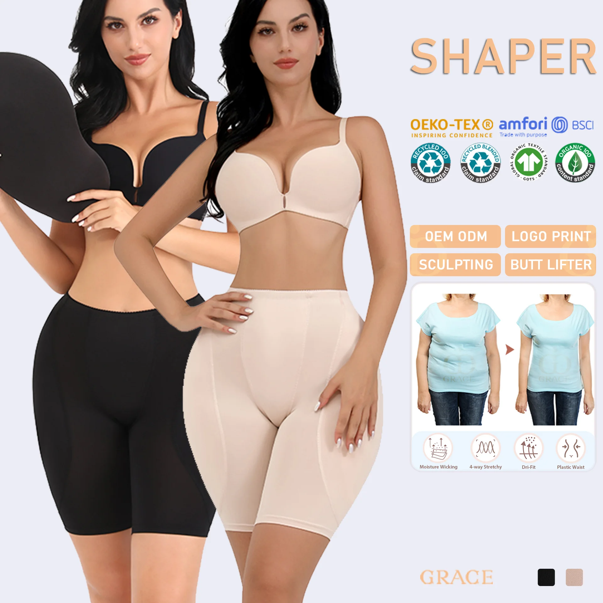 RTS Padded Women Shapewear Butt Lifter Corset Tummy Control Slimming Panties Mesh Enhancer Shapewear Corset Shorts